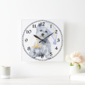 Carrée Horloge West Highland White Terrier (Maison)