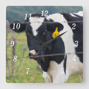 Carrée Je Te Vois Mur Horloge