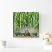 Carrée Ks Horloge de forage de blé - personnaliser (Maison)