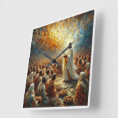 Carrée Le miracle des pains et des poissons - Horloge (Angle)