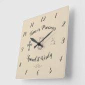 Carrée Le temps est horloge précieuse (Angle)