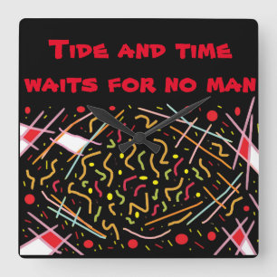 Carrée Logo Time et Tide folle horloge mixte motifs