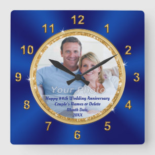 Carrée Magnifique, Mariage Horloge avec PHOTO