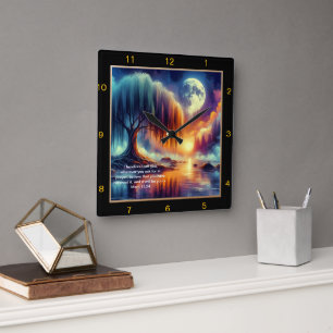 Carrée Mark 11:24 Horloge de prière : Croire et recevoir