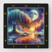 Carrée Mark 11:24 Horloge de prière : Croire et recevoir (Recto)