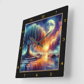 Carrée Mark 11:24 Horloge de prière : Croire et recevoir (Angle)