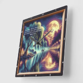 Carrée Mark 11:24 Horloge Divine : Art Inspirationnel Per (Angle)