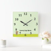 Carrée Mignonne horloge de chien solitaire ! (Maison)