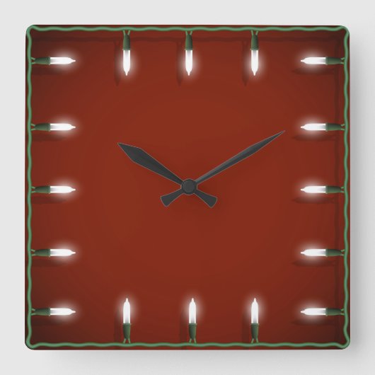 Carrée Mignonne horloge de Noël (Recto)