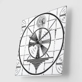 Carrée Motif indien de test TV Horloge (Angle)