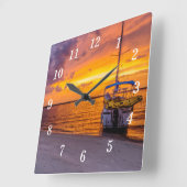 Carrée Navarre Floride Coucher du soleil couchant Horloge (Angle)