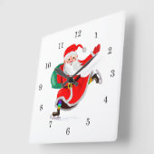Carrée Noël horloge Père Noël avec cadeau (Angle)