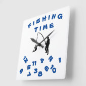 CARRÉE "ON ***HEURE DE PÊCHE*** AVEC CETTE HORLOGE AMUSAN (Angle)