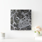 Carrée Outils Horloge de garage (Maison)