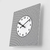 Carrée Petite horloge ronde de Pois noirs (Angle)