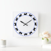 Carrée Petite horloge Scotties (Maison)