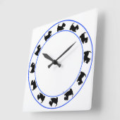 Carrée Petite horloge Scotties (Angle)