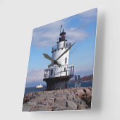 Carrée Phare de Spring Point Ledge, horloge du Maine (Angle)