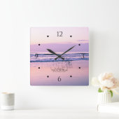 Carrée Pipe de sable à l'aube sur l'Ocean Beach Horloge (Maison)