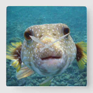 CARRÉE ***POISSON DE PUFER*** HORLOGE DE PLAISANCE