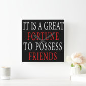 Carrée posséder ami Wall Horloge (Maison)