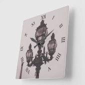 Carrée Poste de lampadaire sur Pont Alexandre III Horloge (Angle)