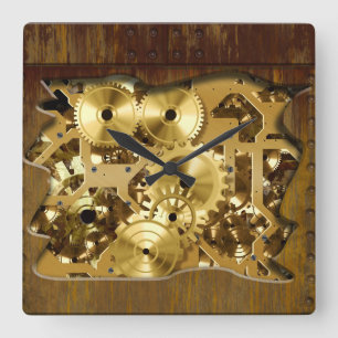 Carrée Radical Steampunk 3 horloge
