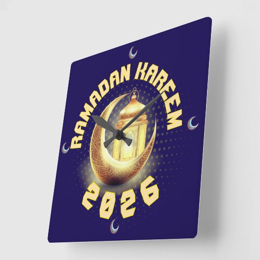 Carrée Ramadan 2026 horloge (Angle)