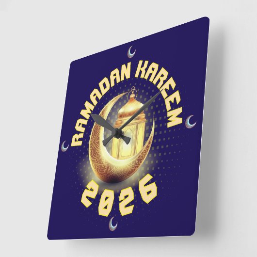 Carrée Ramadan 2026 horloge (Angle)