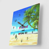 Carrée Retraité et adoré ! Grande horloge (Angle)