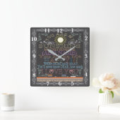 Carrée Retro Chalkboard Vous Êtes Mon Sunshine Horloge (Maison)