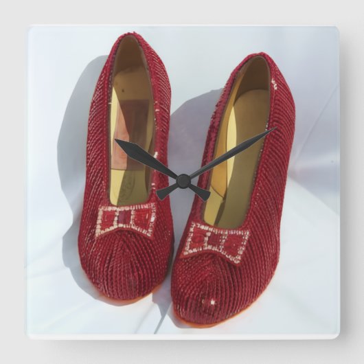 Carrée Ruby Red Slippers Oz Horloge pour l'Assistant que  (Recto)