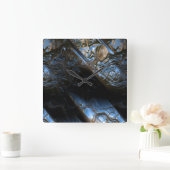 Carrée Sci-Fi Métal Art 2-1 Horloge (Maison)