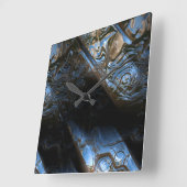 Carrée Sci-Fi Métal Art 2-1 Horloge (Angle)