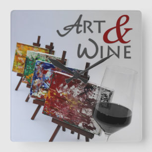 Carrée Si Belle horloge Art & Vin!