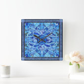 Carrée Susea Blue Studios Wave Mandela Horloge (Maison)