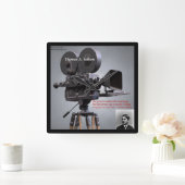 Carrée Thomas Edison Citation "One More Time" Horloge mur (Maison)