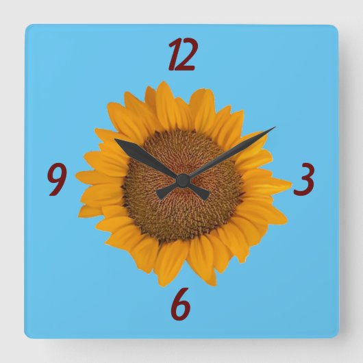Carrée Tournesol Horloge (Recto)
