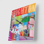 Carrée Tout sur Brighton Wall Horloge (Angle)