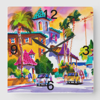 CARRÉE TOUTE LA JOURNÉE HEUREUX MUR HORLOGE