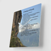 Carrée Un Psaume De David Mur Horloge (Angle)