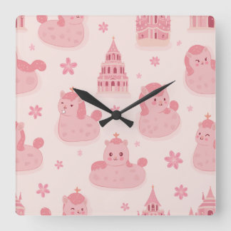 Carrée une belle horloge mensuelle