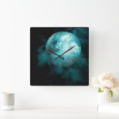 Carrée Une fois dans une horloge lune bleue (Maison)