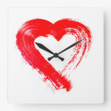 Une horloge du Mur du Coeur Rouge