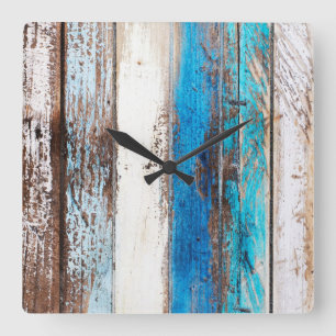 Carrée Vieille horloge de bois de flottage