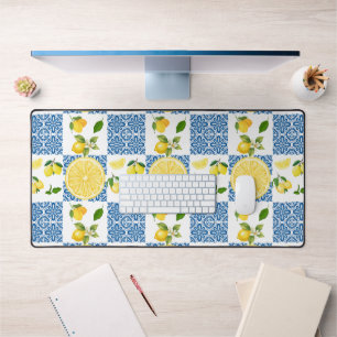 Carrelage à motif de monogramme de citron en franç