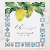 Carrelage Amalfi Étiquette et citrons (Étiquettes simples)