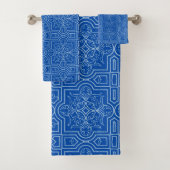 Carrelage Art nouveau bleu cobalt (En situation)