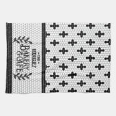 Carrelage Bistro Serviette de cuisine personnalisé (Horizontal)