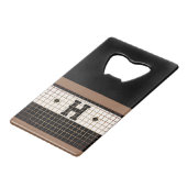 Carrelage Bistro vintage Monogramme noir et or (Devant Angle)